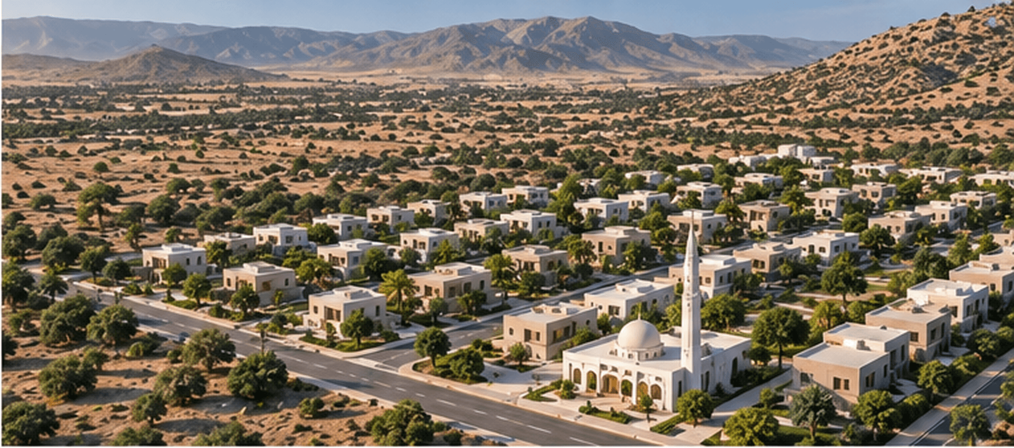 Aerial view of the Xasbun neighbourhood